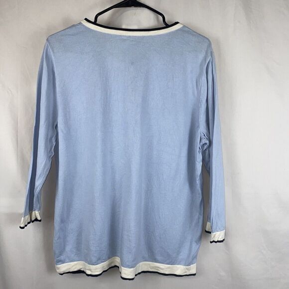 Talbots Blue Button Up Cardigan 2X - Picture 5 of 8